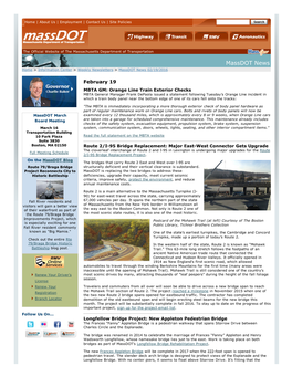 Massdot News Home > Information Center > Weekly Newsletters > Massdot News 02/19/2016