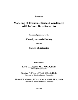 Modeling of Economic Series Coordinated with Interest Rate Scenarios