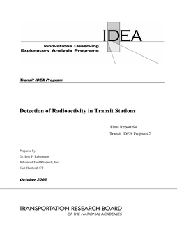 Detection of Radioactivity in Transit Stations