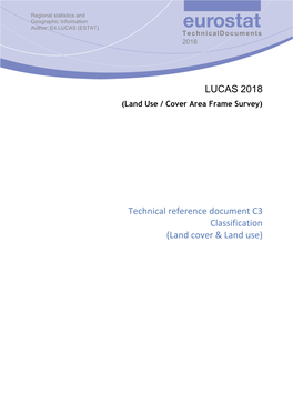 LUCAS 2018 Technical Reference Document C3 Classification (Land