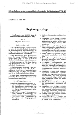 Regierungsvorlage (Gescanntes Original) 1 Von 67