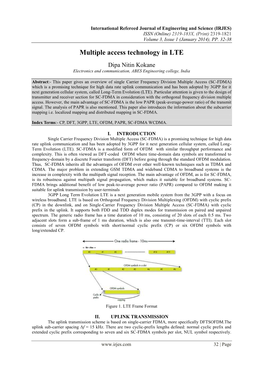 Multiple Access Technology in LTE