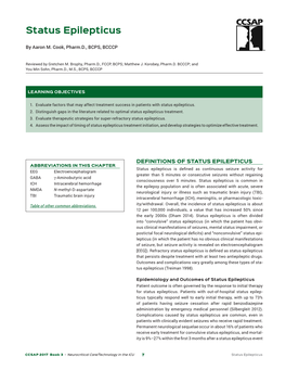 Status Epilepticus