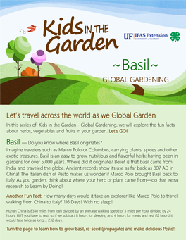 Basil~ GLOBAL GARDENING