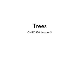 Introduction to Trees