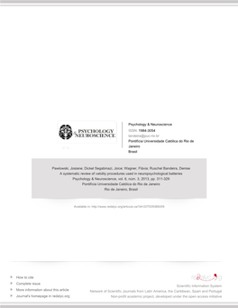 Redalyc.A Systematic Review of Validity Procedures Used in Neuropsychological Batteries