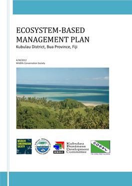 ECOSYSTEM-BASED MANAGEMENT PLAN Kubulau District, Bua Province, Fiji