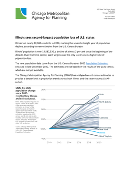 Illinois Sees Second-Largest Population Loss of U.S. States