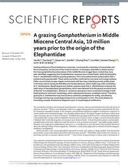 A Grazing Gomphotherium in Middle Miocene Central Asia, 10