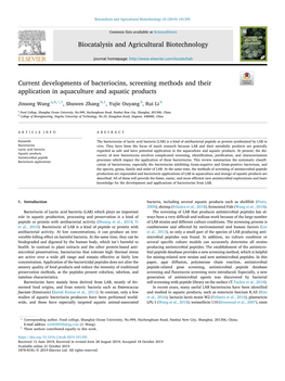 Current Developments of Bacteriocins, Screening Methods and Their Application in Aquaculture and Aquatic Products