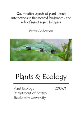 Plants & Ecology