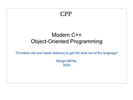 Modern C++ Object-Oriented Programming