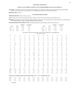 410 SCHUYLKILL RIVER BASIN 01473169 VALLEY CREEK at PENNSYLVANIA TURNPIKE BRIDGE NEAR VALLEY FORGE, PA LOCATION.--Lat 40°04'45
