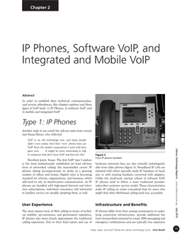 IP Phones, Software Voip, and Integrated and Mobile Voip