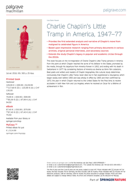 Charlie Chaplin's Little Tramp in America, 1947–77