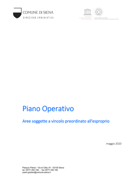 Piano Operativo