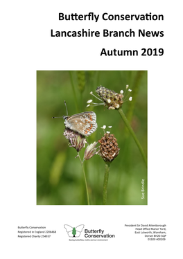 Butterfly Conservation Lancashire Branch News Autumn 2019