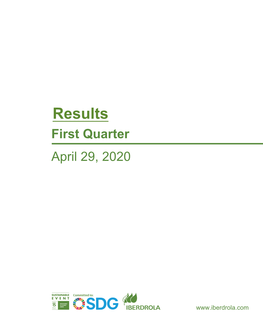 Results First Quarter April 29, 2020