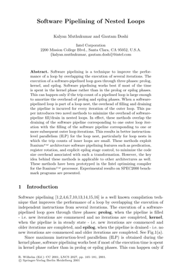 Software Pipelining of Nested Loops