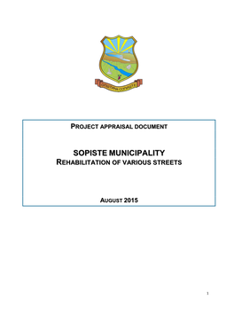 Sopiste Municipality Rehabilitation of Various Streets