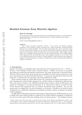 Braided Fermions from Hurwitz Algebras