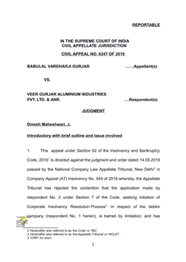 Supreme Court of India Civil Appellate Jurisdiction