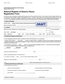 National Register of Historic Places Registration Form