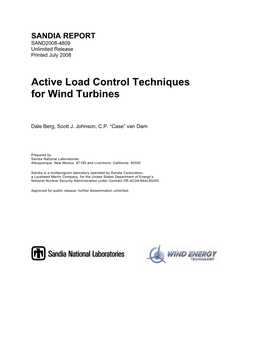 Active Load Control Techniques for Wind Turbines