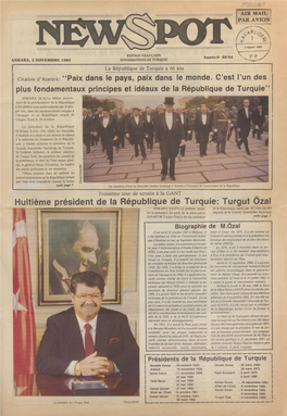 Huitième Président De La République De Turquie: Turgut Özal