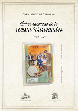 Índice Razonado De La Revista Variedades (1908-1932)