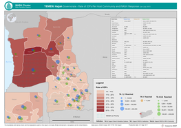 Rate of Idps Per Host Community and WASH Response (Jan-July 2017) ! Water Sanitation Hygiene Sa'ada