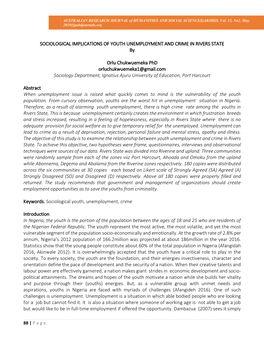 AUSTRALIAN RESEARCH JOURNAL of HUMANITIES and SOCIAL SCIENCES(ARJHSS, Vol. 12, No2, May, 2019)||Gubdjournals.Org