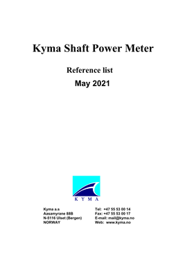 Kyma Shaft Power Meter