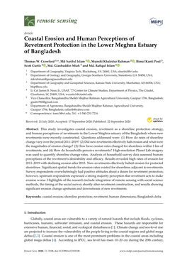 Coastal Erosion and Human Perceptions of Revetment Protection in the Lower Meghna Estuary of Bangladesh