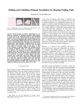 Folding and Unfolding Origami Tessellation by Reusing Folding Path