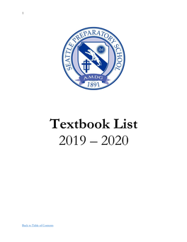 Textbook List 2019 – 2020
