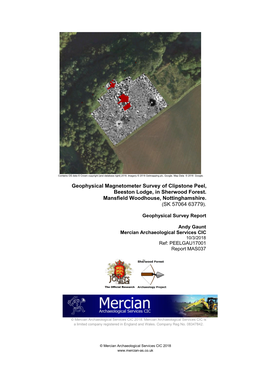 Geophysical Magnetometer Survey of Clipstone Peel, Beeston Lodge, in Sherwood Forest