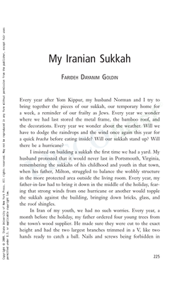 My Iranian Sukkah