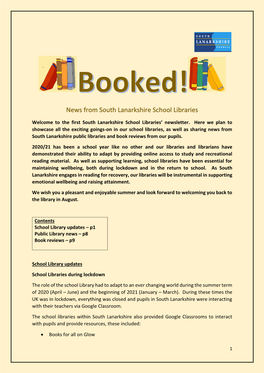 News from South Lanarkshire School Libraries