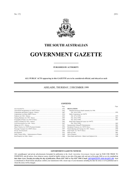 South Australian Government Gazette