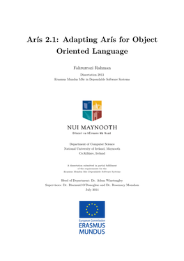 Arís 2.1: Adapting Arís for Object Oriented Language