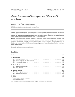 Combinatorics of K-Shapes and Genocchi Numbers