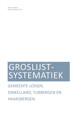 Gemeente Losser, Dinkelland, Tubbergen En Haaksbergen