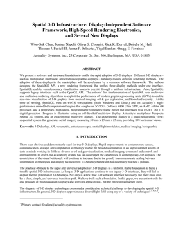 Display-Independent Software Framework, High-Speed Rendering Electronics, and Several New Displays