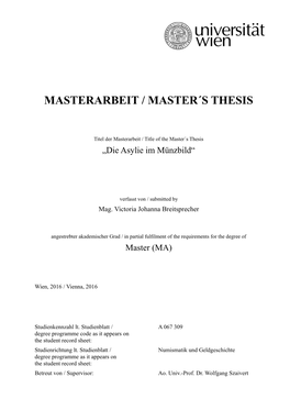 Masterarbeit / Master´S Thesis