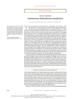 Autoimmune Polyendocrine Syndromes