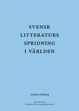Svensk Litteraturs Spridning I Världen