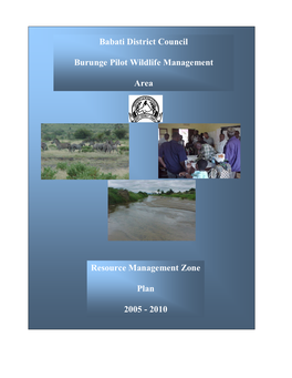Babati District Council Burunge Pilot Wildlife Management Area