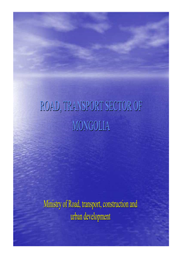 Road, Transport Sector of Mongolia