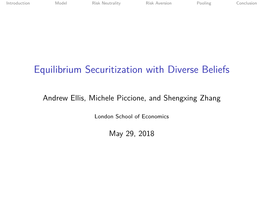 Equilibrium Securitization with Diverse Beliefs